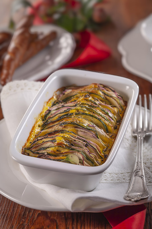 PIROFILA DI RAPE E ZUCCHINE CON PANNA ALLO ZAFFERANO E PEPE - 3801